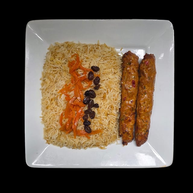 Shinwari Chicken Kofta Kabab Platter.
