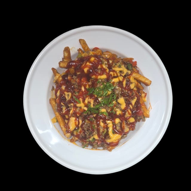 Chopped Cheese Chapli Fries.